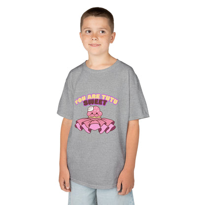 "You Are Tutu Sweet" Youth Short Sleeve Tee – Kawaii Cupcake in Tutu Graphic Dance Shirt for Kids and Ballet Lovers