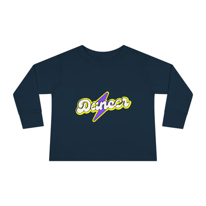 "Dancer" Toddler Dance T-Shirt – Bold Superhero-Inspired Long Sleeve Tee for Kids