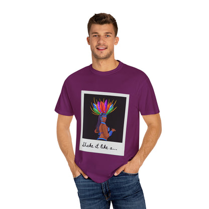 "Shake It Like a Samba Star" Unisex Garment-Dyed Dance T-Shirt – Bold Carnival-Inspired Graphic Tee for Dancers