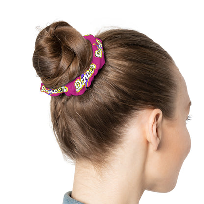 “Dancer” Scrunchie – Superhero-Inspired Dance Hair Accessory with Bold Graphic for Performers