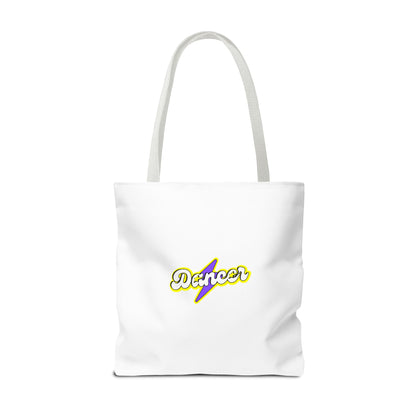 “Dancer” Superhero Graphic Canvas Tote Bag – Bold Dance Tote for Classes, Rehearsals & Everyday Use