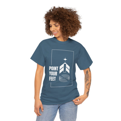 "Point Your Feet" Streetwear Dance Tee – Unisex Heavy Cotton Ballet-Inspired T-Shirt for Dancers