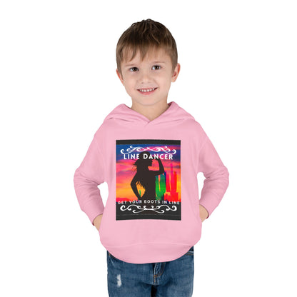 "Line Dancer, Get Your Boots in Line" Streetwear Dance Graphic – Toddler Pullover Hoodie