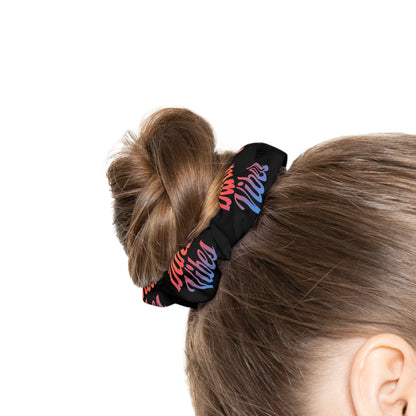 “Dancer Vibes” Scrunchie – Colorful Text Dance Hair Accessory for Performers and Dance Lovers