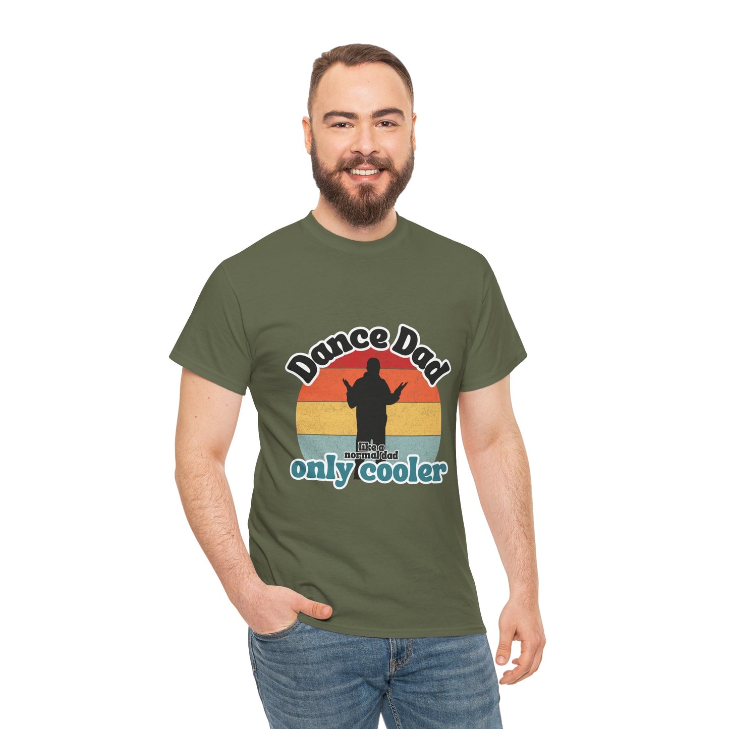 "Dance Dad" Unisex Heavy Cotton Tee – Funny Retro Dance Shirt for Cool Dads