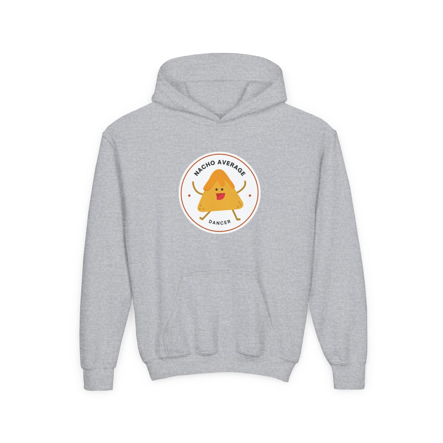 "Nacho Average Dancer" Youth Hooded Sweatshirt – Funny Dance Pun Nacho Graphic Hoodie for Kids and Teens
