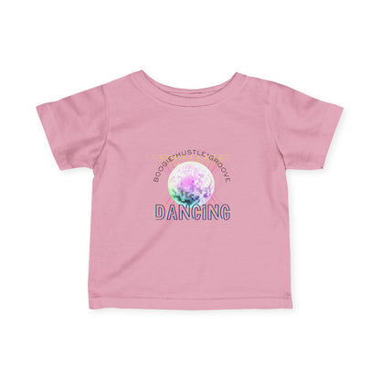 "Boogie, Hustle, Groove - Dancing" Streetwear Dance Graphic – Infant Fine Jersey Tee