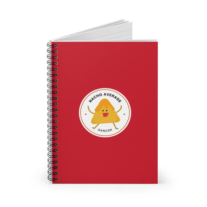 "Nacho Average Dancer" Spiral Notebook – Funny Dance Pun Journal with Cute Dancing Nacho Graphic for Dancers & Snack Lovers