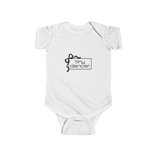 "Tiny Dancer" Infant Short Sleeve Bodysuit – Adorable Dance-Themed Baby One-Piece for Little Ballerinas and Future Movers