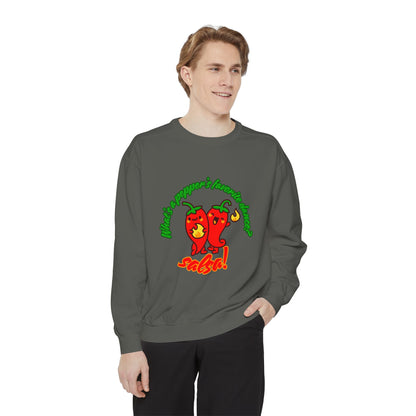 "What's a Pepper's Favorite Dance? Salsa!" Unisex Lightweight Crewneck Sweatshirt – Fun Dance Pun Pullover with Cute Pepper Graphic for Dancers & Food Lovers