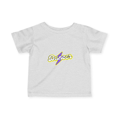 "Dancer" Superhero-Inspired Infant Fine Jersey Tee – Cute Baby Dance T-Shirt with Bold Comic-Style Graphic for Future Dance Heroes