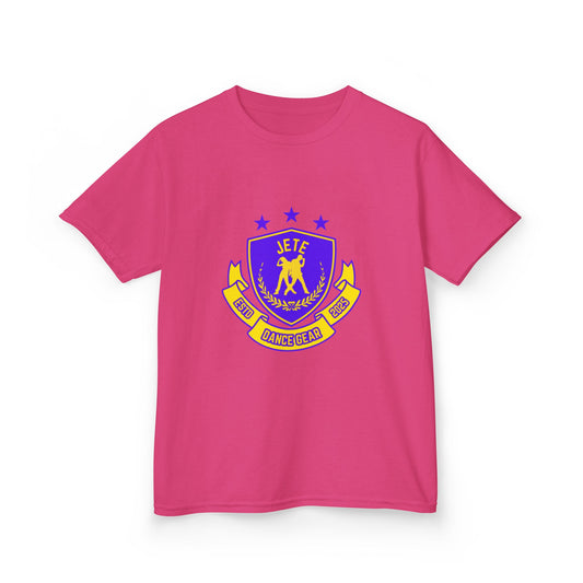 "Jeté Dance Gear" Youth Short Sleeve Tee – Collegiate-Inspired Dancer Graphic Shirt for Kids