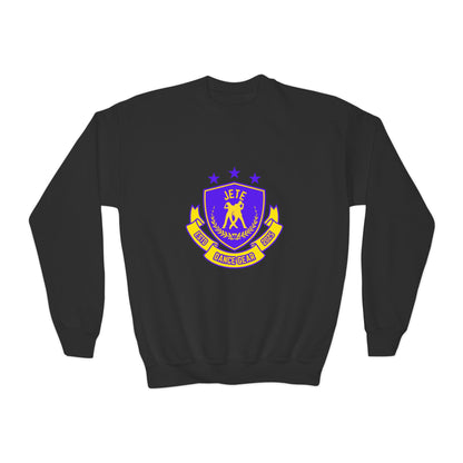 "Jeté Dance Gear" – Collegiate Style Youth Crewneck Sweatshirt | Bold Kids Dance Team Pullover