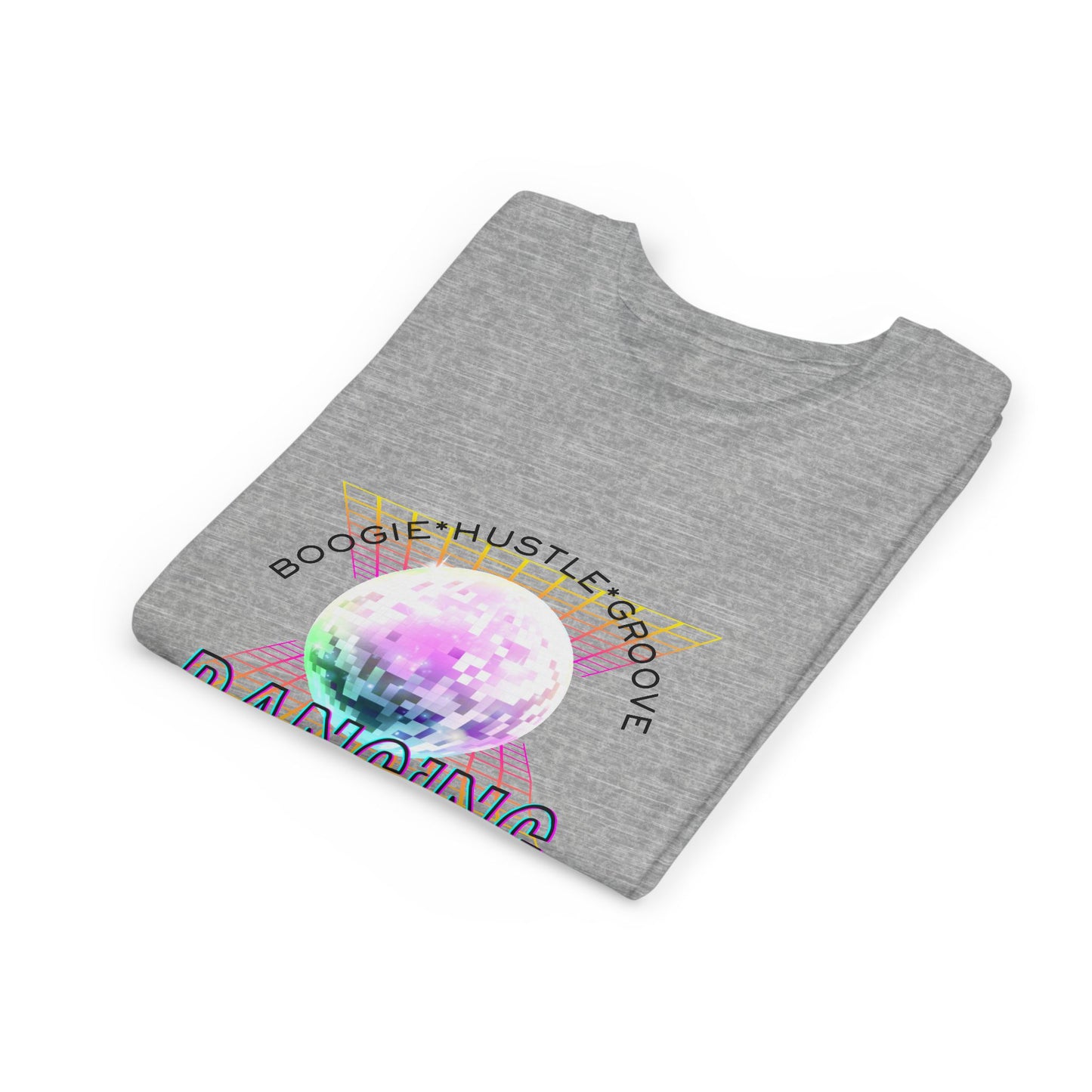 "Boogie, Hustle, Groove - Dancing" Streetwear Dance Graphic – Youth Short Sleeve Tee