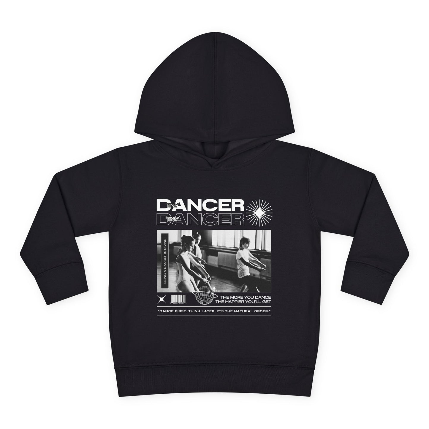 “Dancer” Toddler Pullover Hoodie – Streetwear-Inspired Ballet Class Graphic Sweatshirt for Kids”