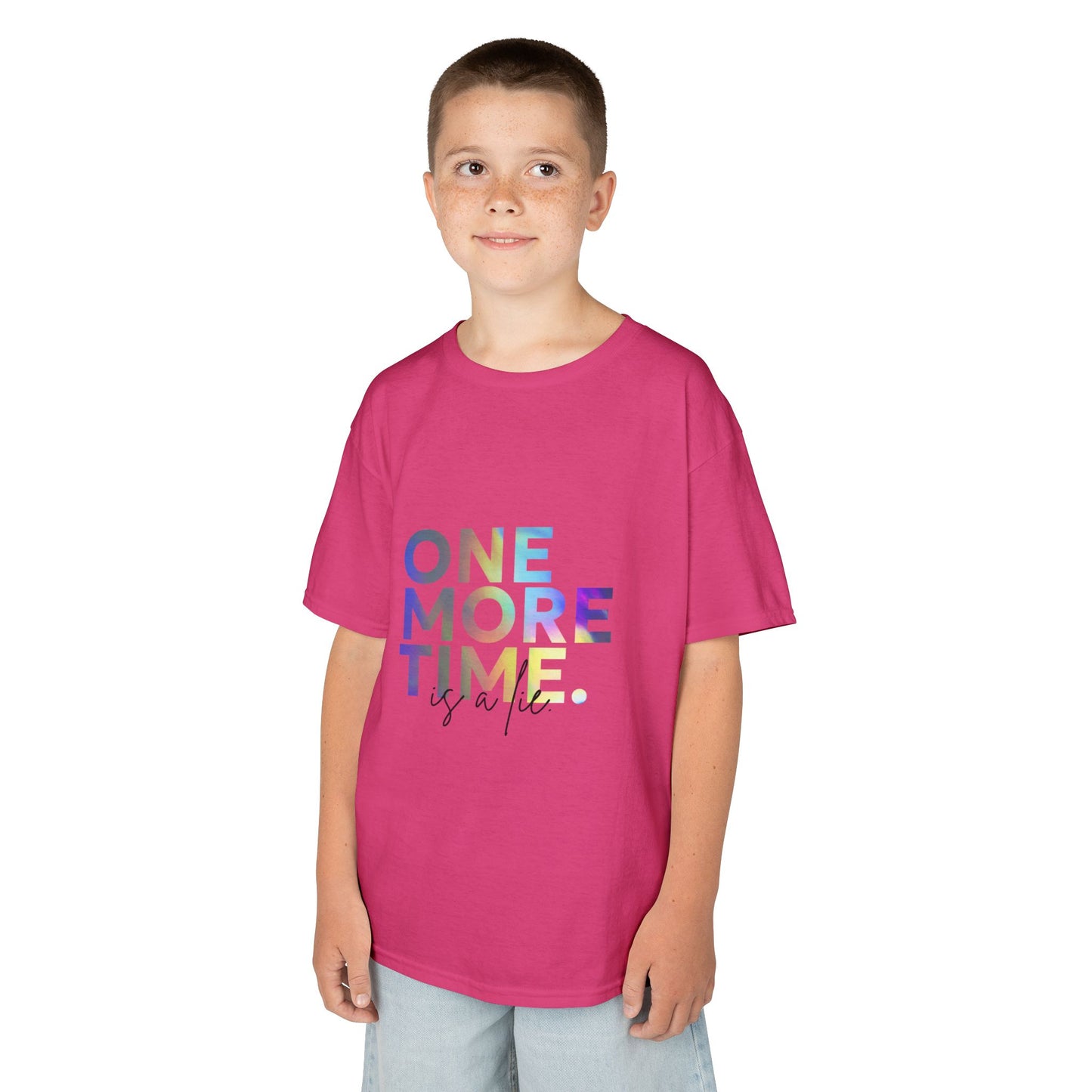 “One More Time is a Lie” Colorful Dancer Shirt – Funny Dance Practice Saying T-Shirt for Kids - Youth Dance Graphic Tee