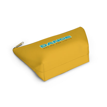 "Dance Has No Age Limits" Makeup Bag – Bold Text-Based Dance Graphic – Inspirational Dance-Themed Zipper Pouch for Cosmetics, Accessories & Gifts