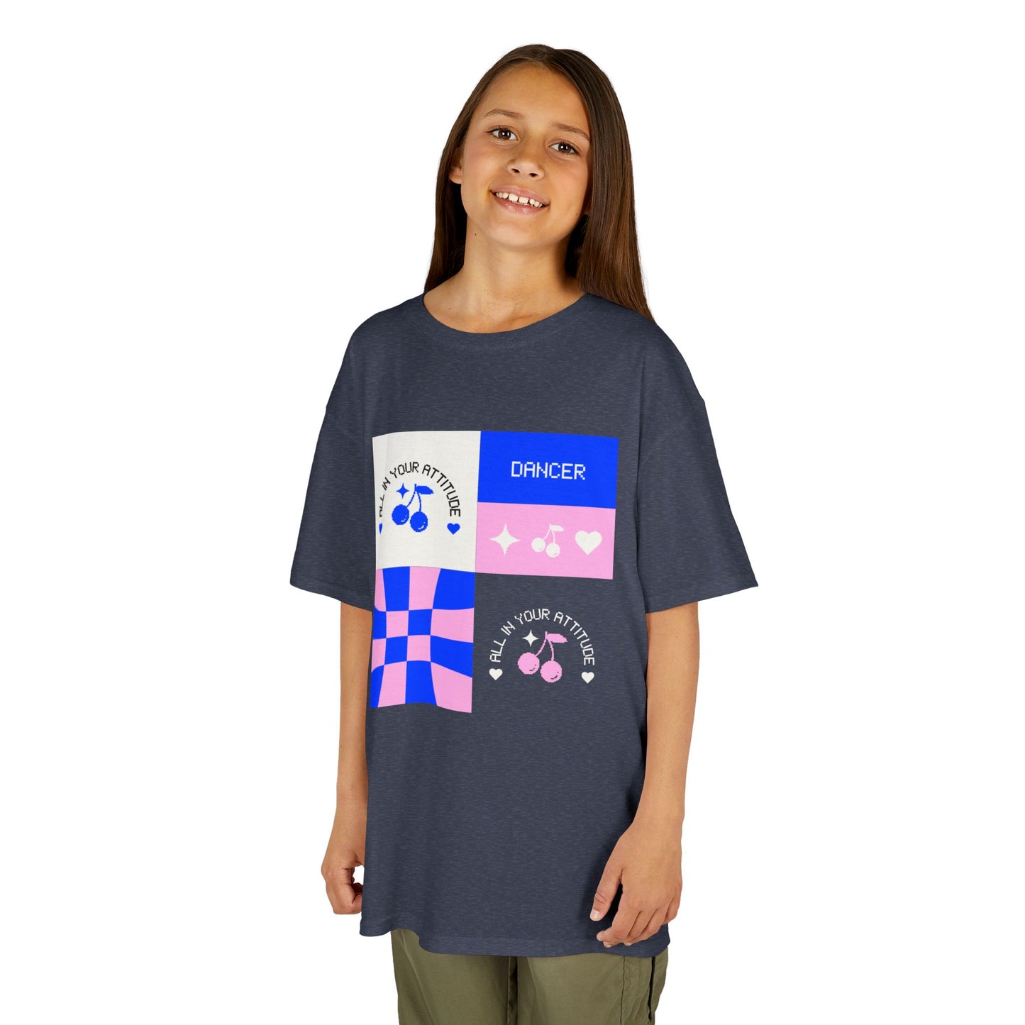"Dancer - All in Your Attitude" Retro Graphic Tee for Kids - Youth Dance T-Shirt