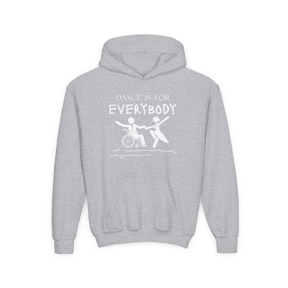 “Dance Is for Everybody” Unisex Youth Hoodie – Inclusive Dance Hoodie for Kids & Teens, Personalized with Name or Studio