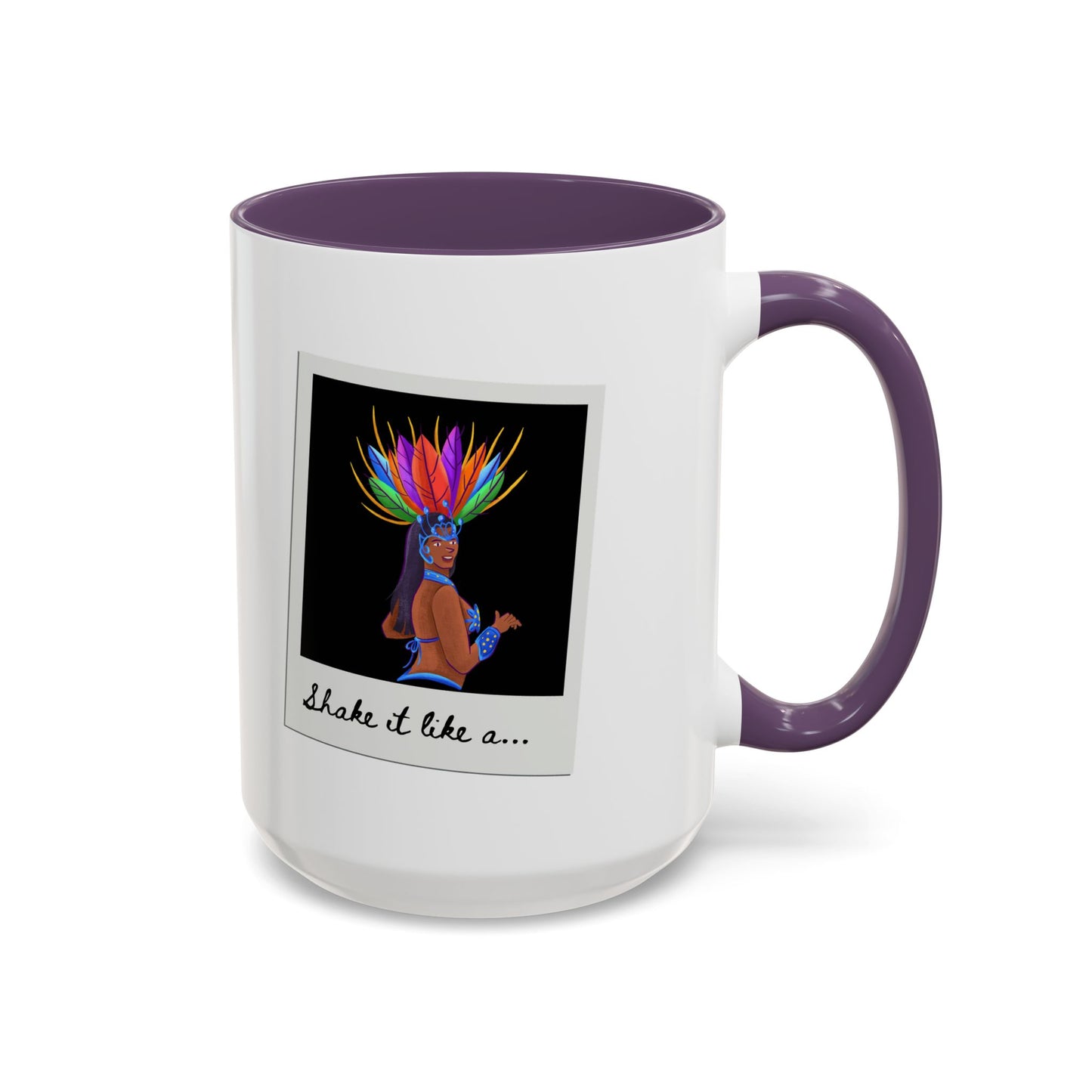 "Shake It Like a..." Accent Coffee Mug – Fun Dance Quote Ceramic Mug for Dancers and Music Lovers