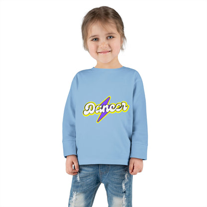"Dancer" Toddler Dance T-Shirt – Bold Superhero-Inspired Long Sleeve Tee for Kids