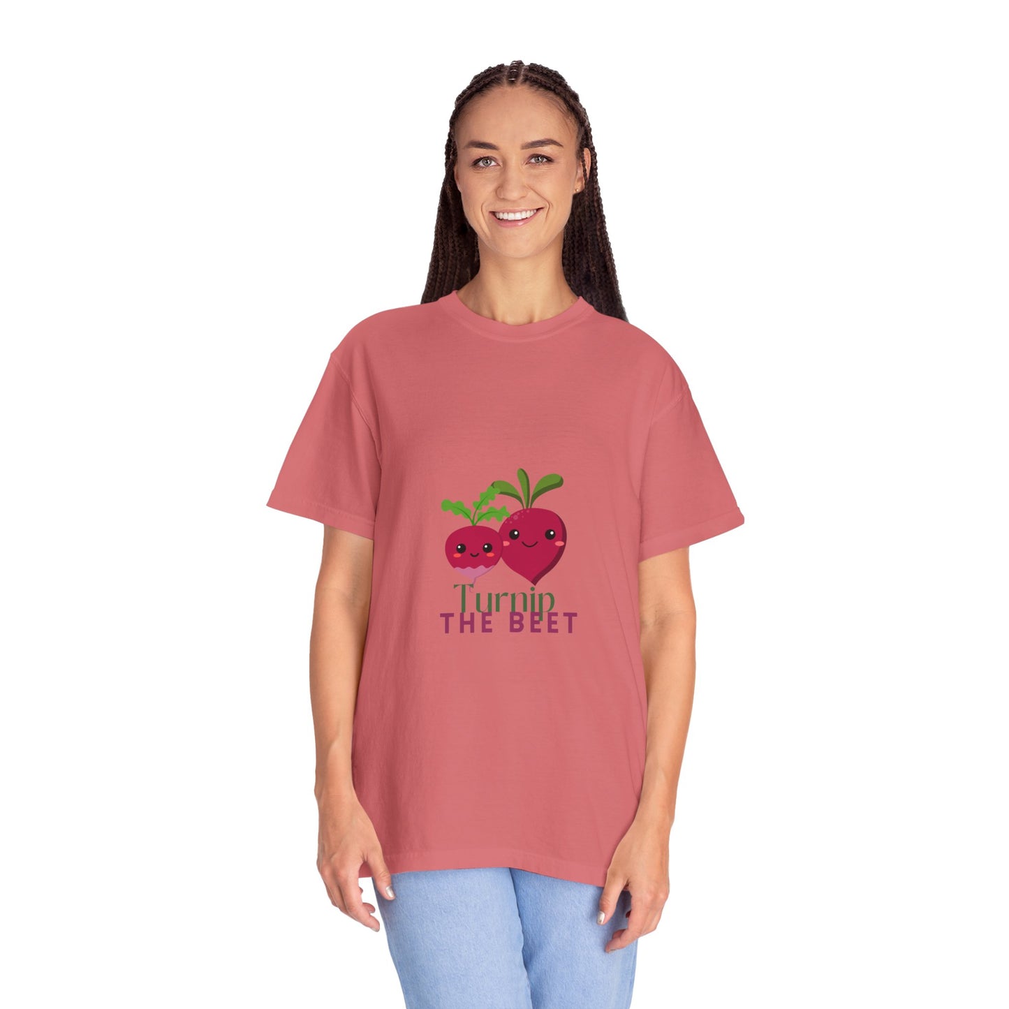 "Turnip the Beet" Unisex Garment-Dyed T-Shirt – Cute Veggie Dance Pun Graphic Tee – Funny Foodie Shirt for Dancers & Music Lovers