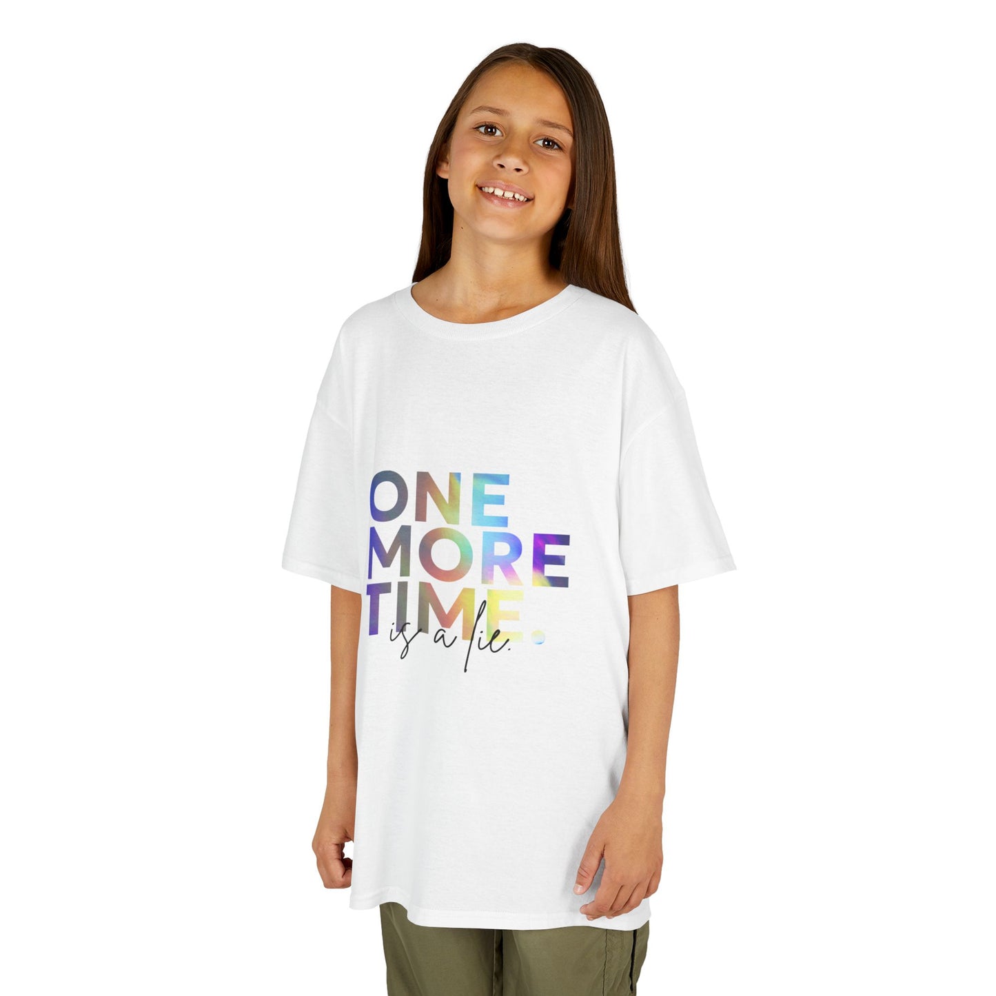 “One More Time is a Lie” Colorful Dancer Shirt – Funny Dance Practice Saying T-Shirt for Kids - Youth Dance Graphic Tee