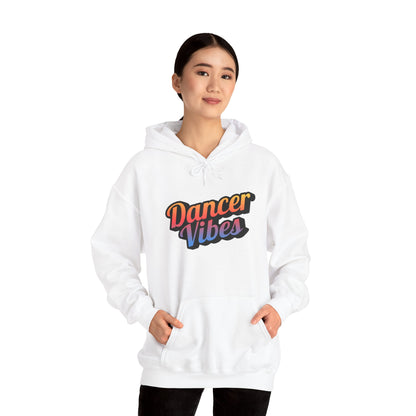 "Dancer Vibes" Unisex Hooded Sweatshirt – Colorful Retro Dance Graphic Hoodie for Dance Lovers