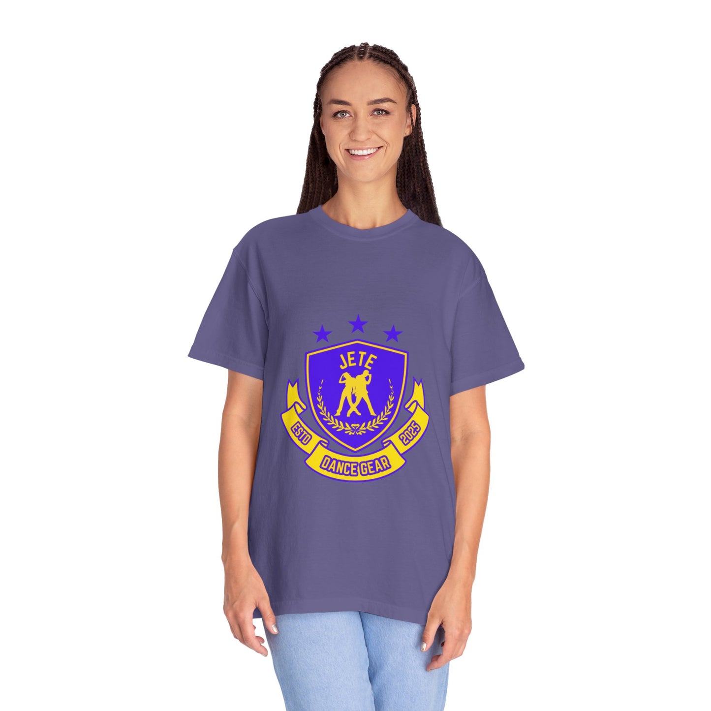 "Jeté Dance Gear" Unisex Garment-Dyed T-Shirt – Collegiate-Style Graphic Tee – Dance Apparel for Dancers & Performers