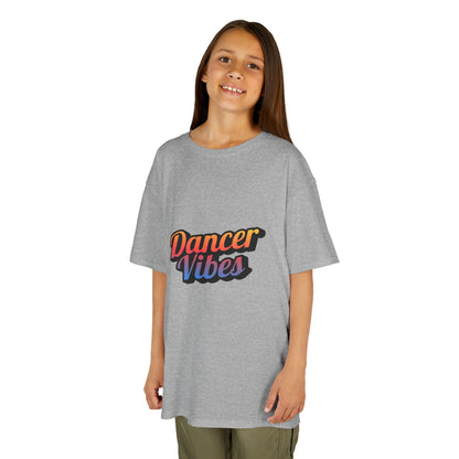 “Dancer Vibes” Colorful Graphic Tee for Kids | Dance-Themed Short Sleeve Shirt - Youth Dance T-Shirt