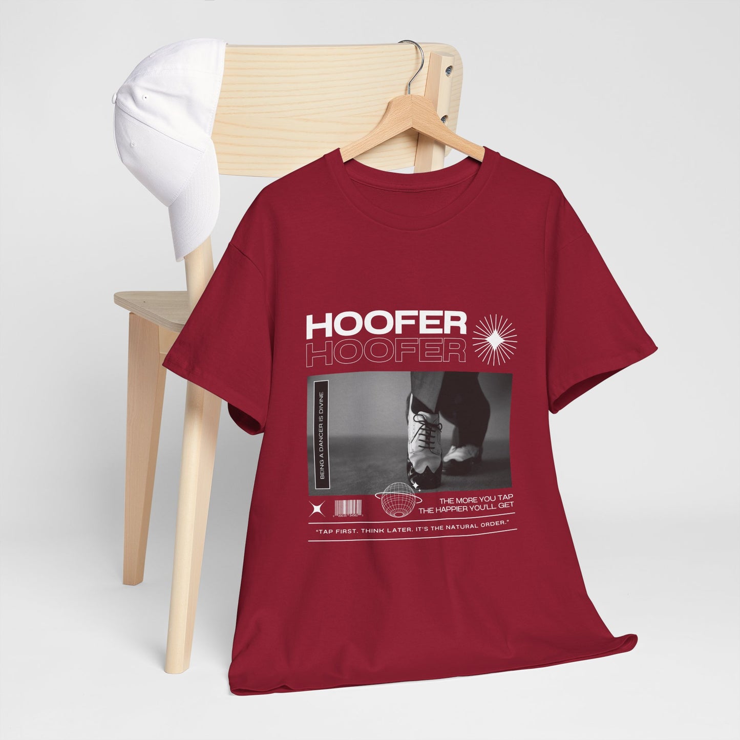 “Hoofer" Tap Dance Unisex Heavy Cotton Tee – Streetwear-Inspired Tap Shoes Graphic T-Shirt for Dancers