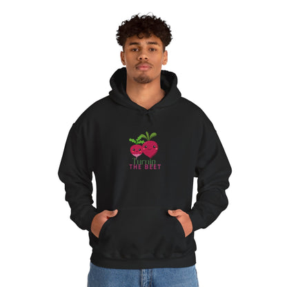 "Turnip the Beet" Unisex Hooded Sweatshirt – Funny Dance Pun Hoodie with Cute Veggie Graphic | Cozy Gift for Dancers & Foodie Fans