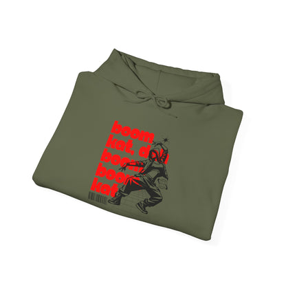 “Boom Kat” Hoodie – Unisex Hooded Sweatshirt with Bold Streetwear-Inspired Dance Graphic