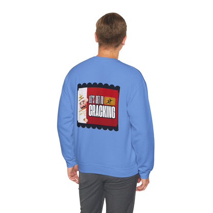 “Let’s Get to Cracking” Back Print ADULT Sweatshirt + Nutcracker 2025 Front – Unisex Heavy Blend Crewneck | Ballet Holiday Dance Sweatshirt