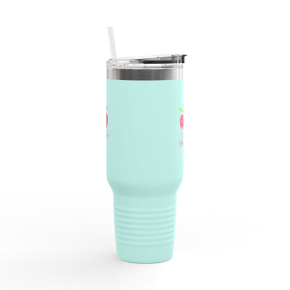 "Turnip the Beet" 40oz Insulated Travel Mug – Cute Veggie Dance Pun Tumbler for Music & Dance Lovers | Jete Shop 🥬🎶✨