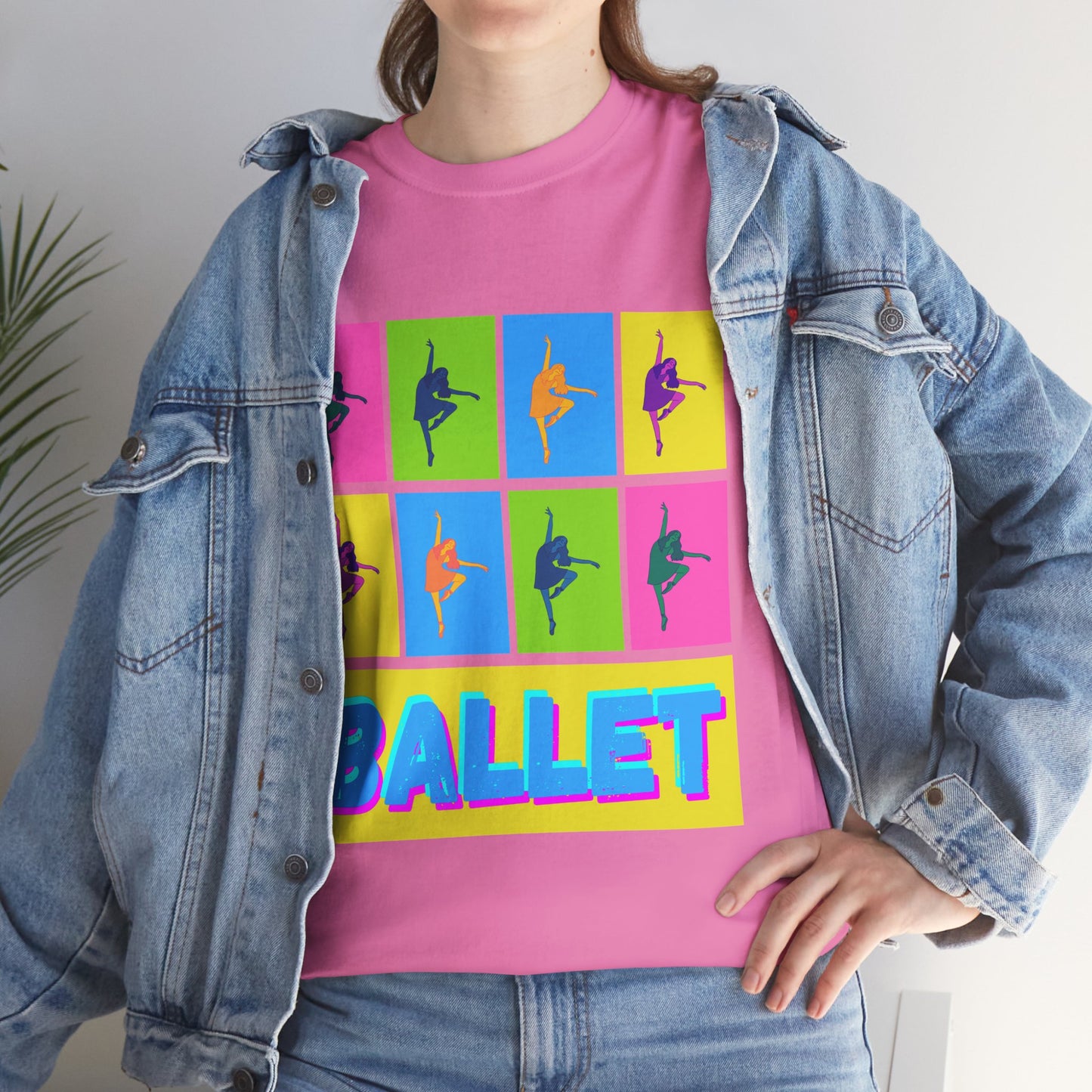 "Ballet" Pop Art Inspired Dance Graphic Unisex Heavy Cotton Tee – Artistic Ballet Dancer T-Shirt for Dance Lovers