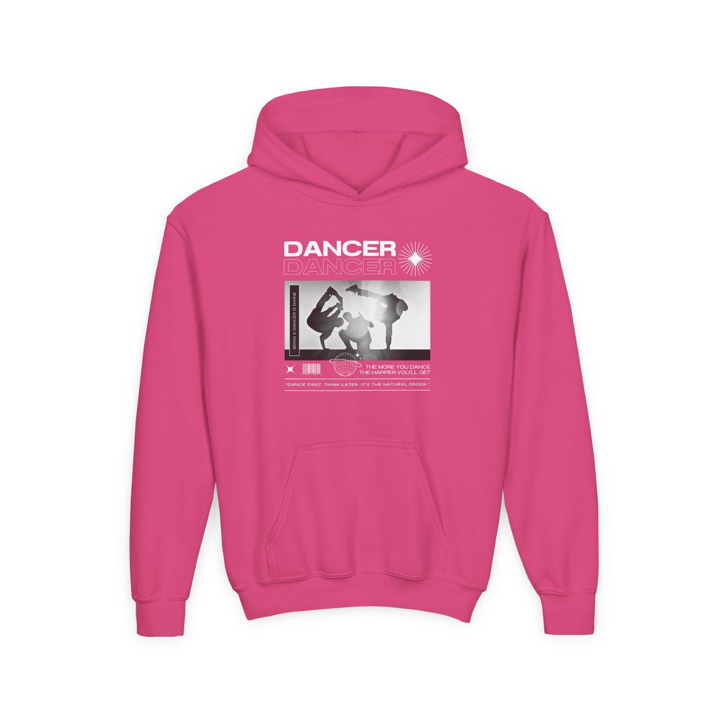 “Dancer” Breakdancer Streetwear Graphic | Unisex Youth Hoodie – Hip-Hop Dance Hoodie for Kids & Young Performers