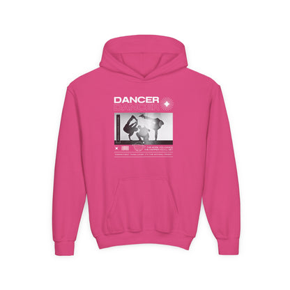 “Dancer” Breakdancer Streetwear Graphic | Unisex Youth Hoodie – Hip-Hop Dance Hoodie for Kids & Young Performers