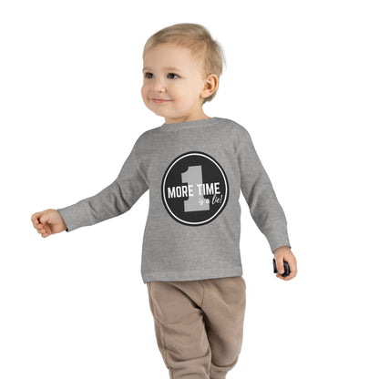 "One More Time Is a Lie" Toddler Dance T-Shirt – Bold Emblem Graphic Long Sleeve Tee for Kids