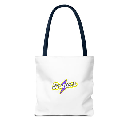 “Dancer” Superhero Graphic Canvas Tote Bag – Bold Dance Tote for Classes, Rehearsals & Everyday Use