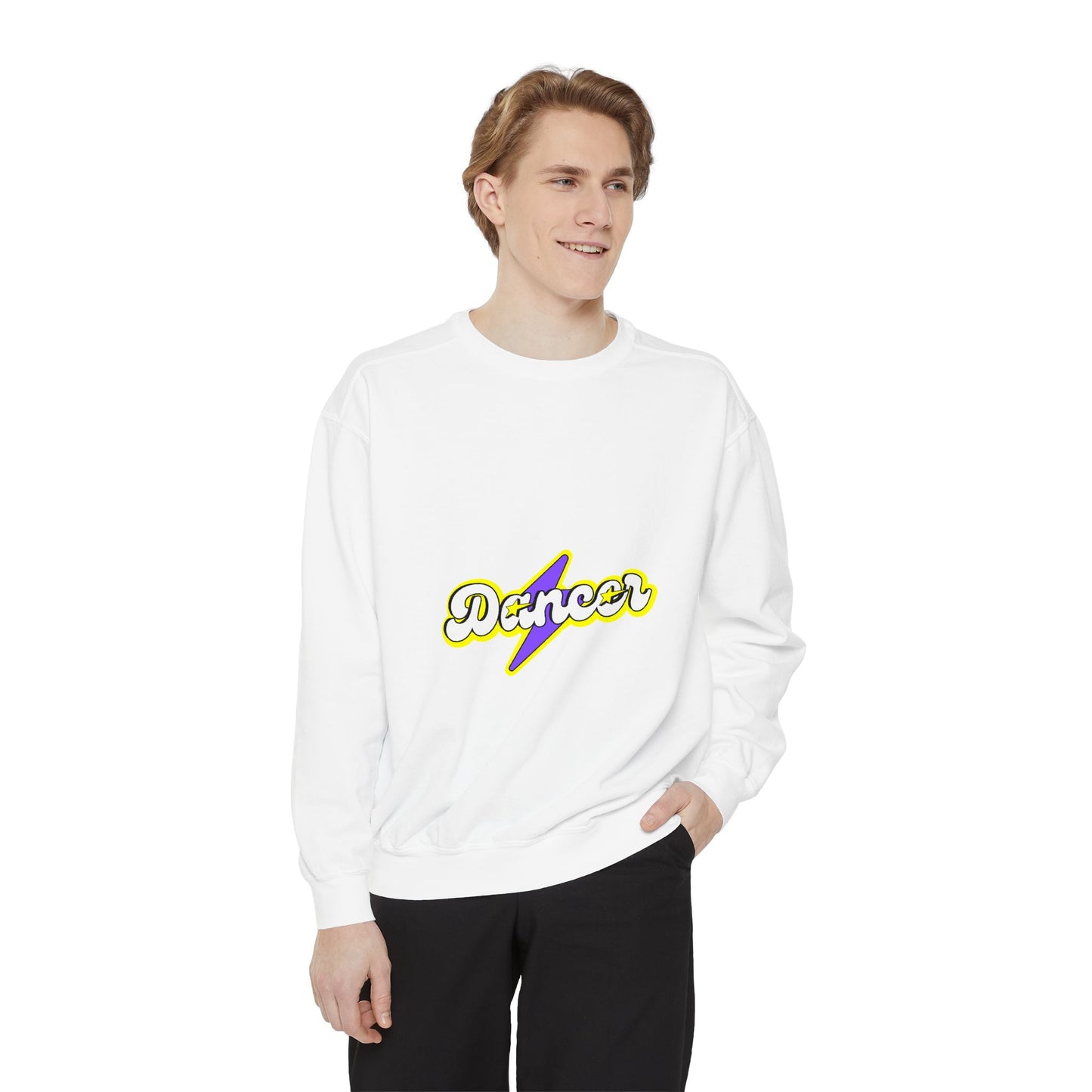 "Dancer" Unisex Lightweight Crewneck Sweatshirt – Superhero-Inspired Graphic Pullover for Dance Lovers & Performers