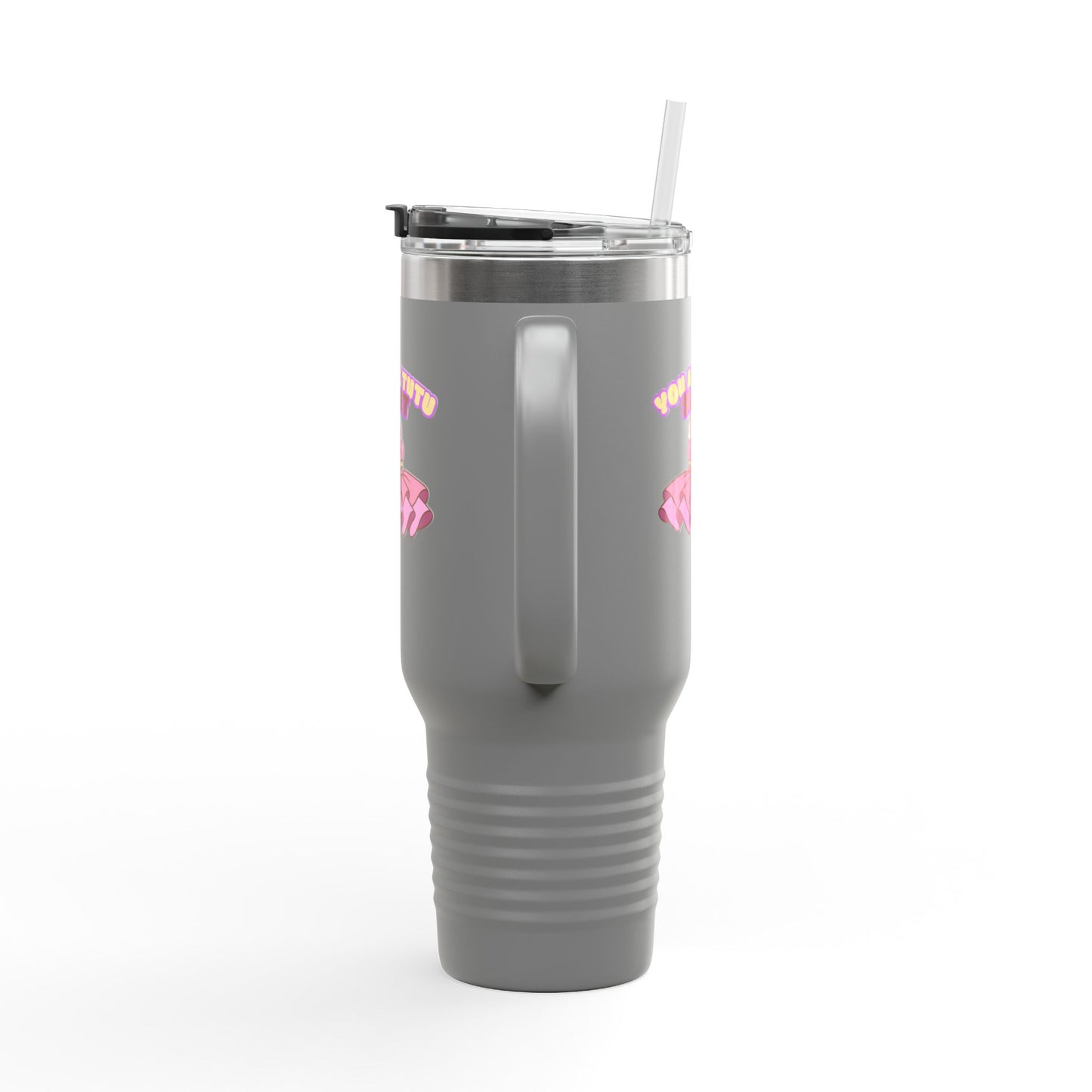"You Are Tutu Sweet" 40oz Insulated Travel Mug – Cute Kawaii Cupcake Dance-Themed Stainless Steel Tumbler with Handle | Ballet Gift for Dancers & Dance Moms