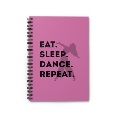 "Eat, Sleep, Dance, Repeat" Spiral Notebook – Bold Dancer Graphic Journal for Dance Lovers, Students & Choreographers