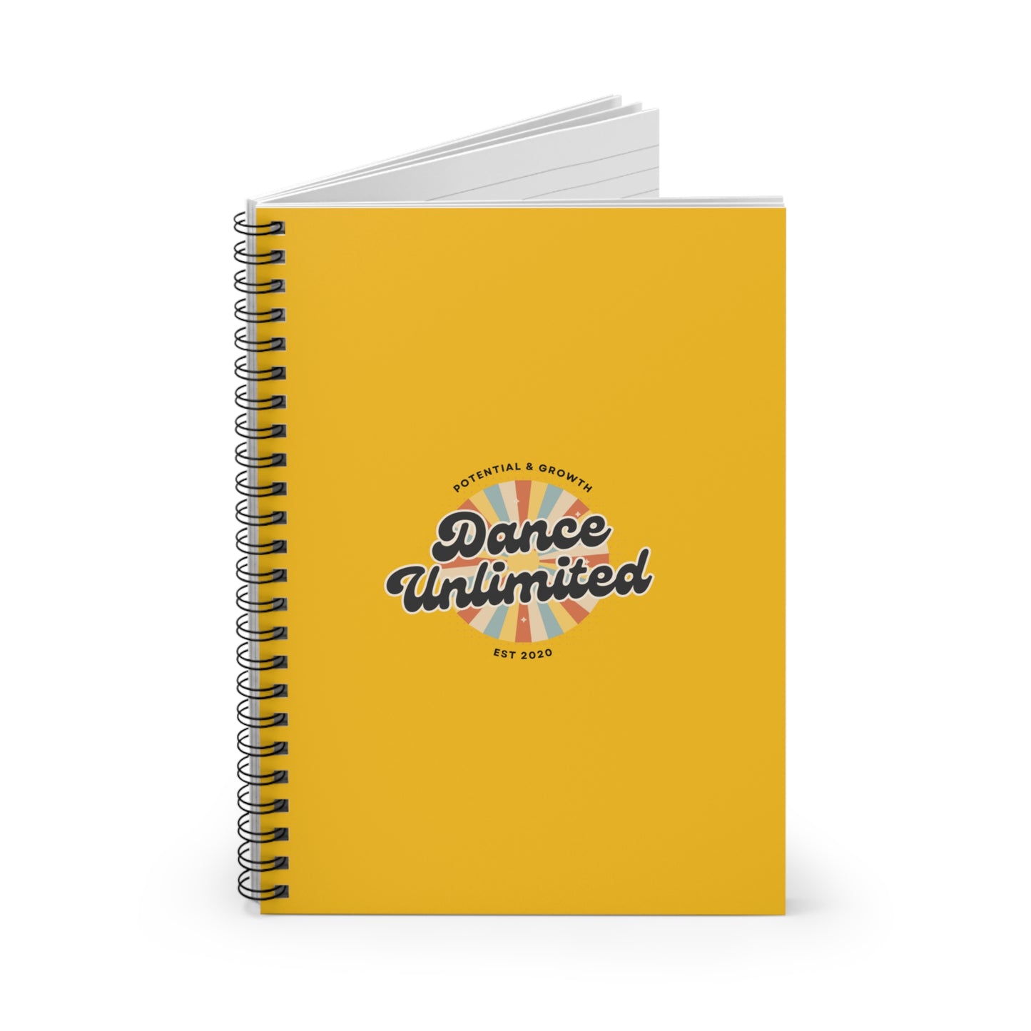"Dance Unlimited – Potential & Growth" Spiral Notebook – Retro Dance Journal for Dancers, Students & Creative Goal Setters