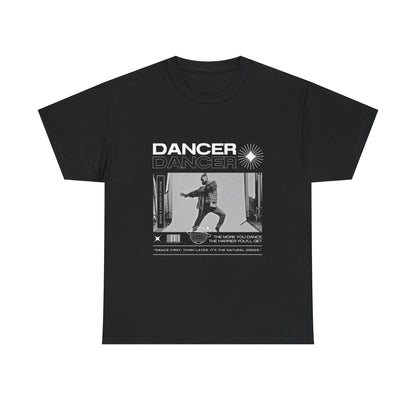 "Dancer "Jazz Pose Unisex Heavy Cotton Tee – Streetwear-Inspired Jazz Dance Graphic T-Shirt for Performers