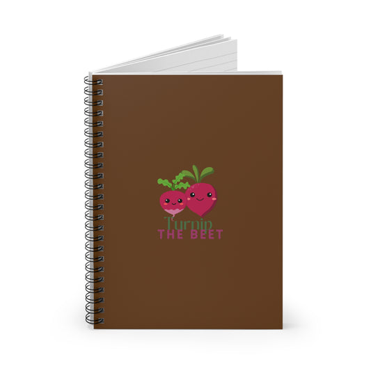 "Turnip the Beet" Spiral Notebook – Cute Veggie Dance Pun Journal for Dancers, Foodies & Pun Lovers