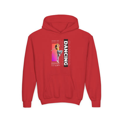 “Dancing” Female Dancer Streetwear Graphic | Unisex Youth Hoodie – Dance Hoodie for Kids & Young Performers