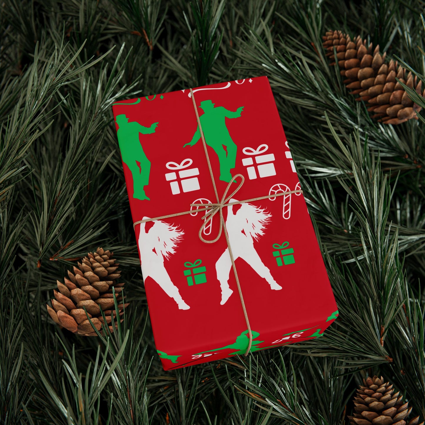 “Dance with Me” Christmas Wrapping Paper – Festive Holiday Gift Wrap with Colorful Dancers & Ballet-Themed Design, Perfect for Dance Lovers and Studios