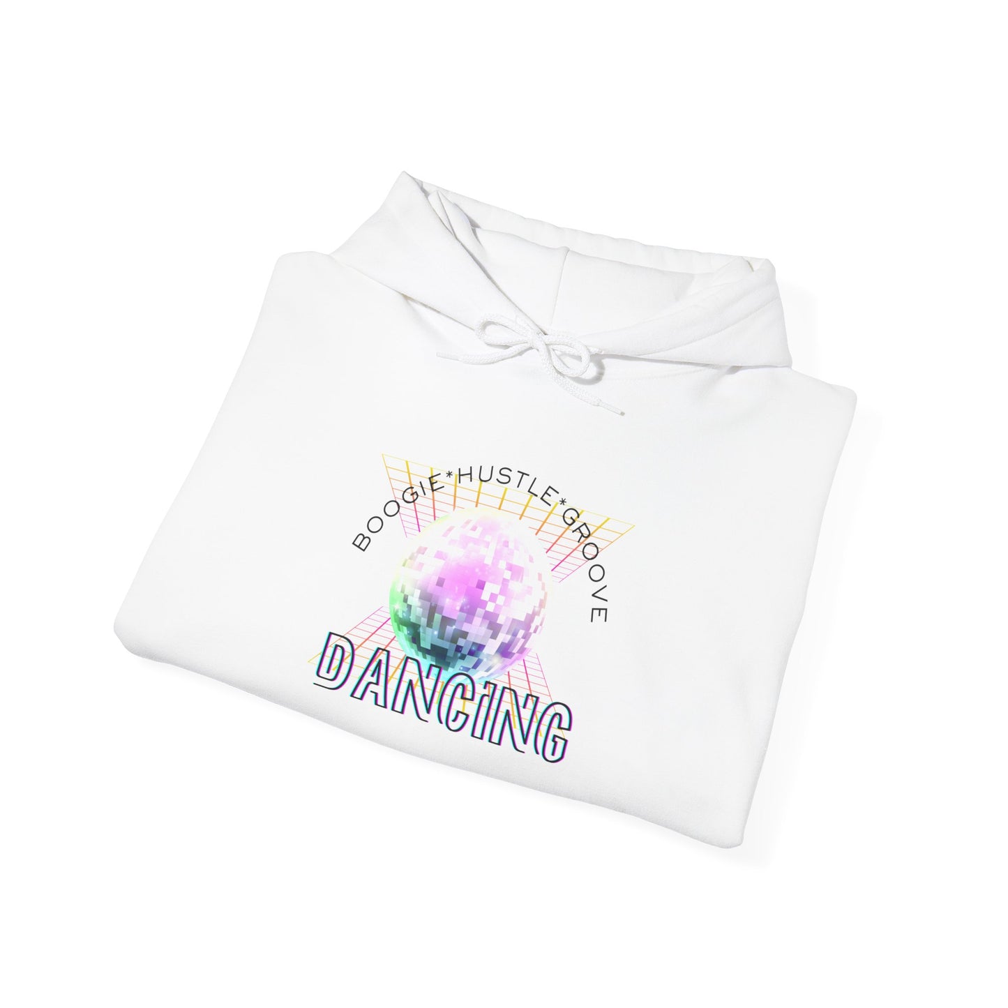 "Boogie, Hustle, Groove - Dancing" Streetwear Dance Graphic – Unisex Heavy Blend™ Hooded Sweatshirt