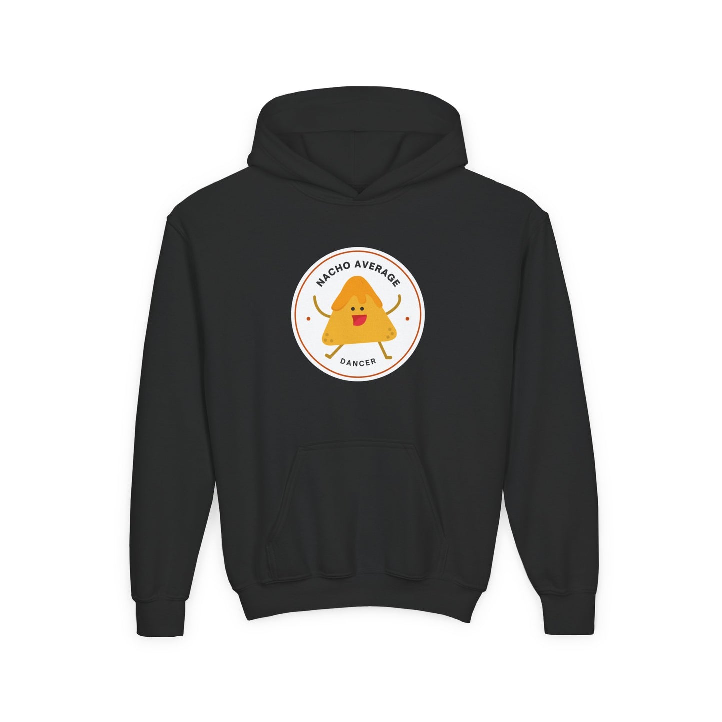 "Nacho Average Dancer" Youth Hooded Sweatshirt – Funny Dance Pun Nacho Graphic Hoodie for Kids and Teens